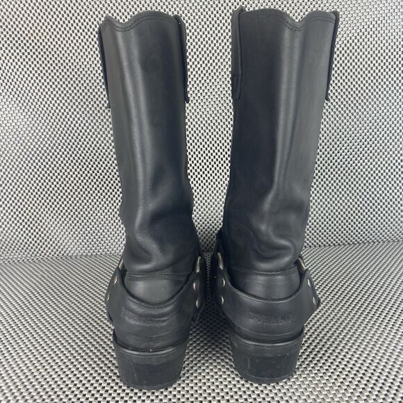 Durango Harness Boots Mens Size 8.5 D Leather Square Toe Biker Western Pull On - Picture 7 of 15